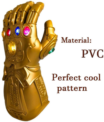 UrMsun Iron Man Infinity Gauntlet for Kids with 2 spare batteries, Iron Man Glove LED with Kids Stones.