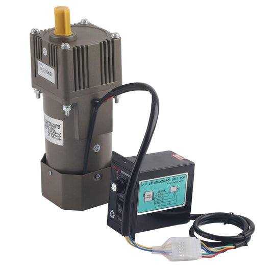 AC 220V 90W motor with adjustable speed. Continuously variable frequency converter motor with gear controller and bracket (5k).