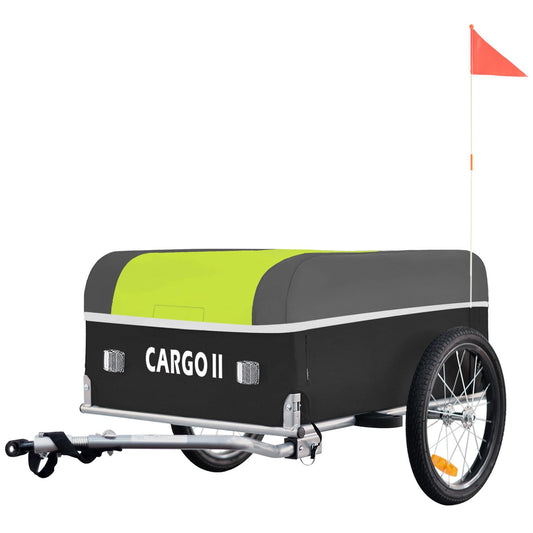 Tiggo Cargo II bike cargo trailer with 130 liters volume. Foldable bike trailer for transporting loads.