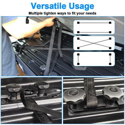 Abnaok 4 Piece Universal Roof Box Mounting U-Bolts, Roof Box Holder Mounting, Stainless Steel U-Bolt Installation Accessories