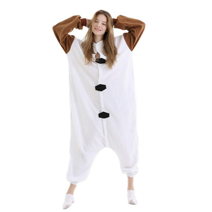 LorranTree Relax Olaf Onesie Costume Adult Women's Pajama Fasching Halloween Sleepwear Cosplay Jumpsuit Animal Carnival Olaf-S