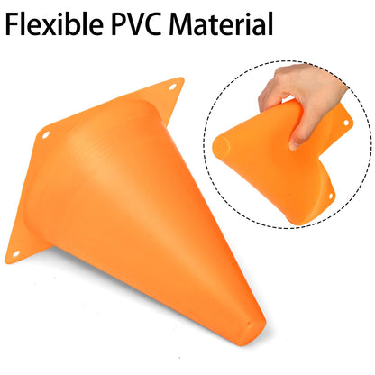 Tebery 30pcs Cones Set Durable Cones Soccer Training Aids Multifunctional Cones for Kids, Soccer, Sports, Equestrian & Dog Training