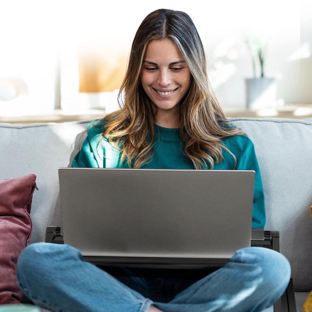 Uncaged Ergonomics Adjustable Book and Laptop Stand - portable aluminum stand for textbooks, cookbooks, recipe books, and tablets.