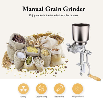 Universal - Corona, manual grain mill, grains, corn, flour mill, iron, kitchen utensils, table mounted, coffee beans, food, wheat, grains, oats, nuts
