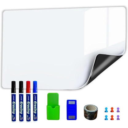 WEINIDASI Magnetic Whiteboard Film, 90x120cm Self-Adhesive Whiteboard Wall Sticker, with New Dirt-Repellent Technology, Writable and Erasable Surface, Great for Kids' Drawing, School, Office, Home