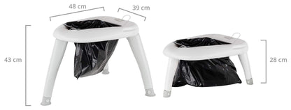 Stagecaptain Quixie-2842 camping toilet - outdoor and travel WC - for kids and adults - with hand washing sprayer - in practical carrying bag - includes 10 waste bags - light grey