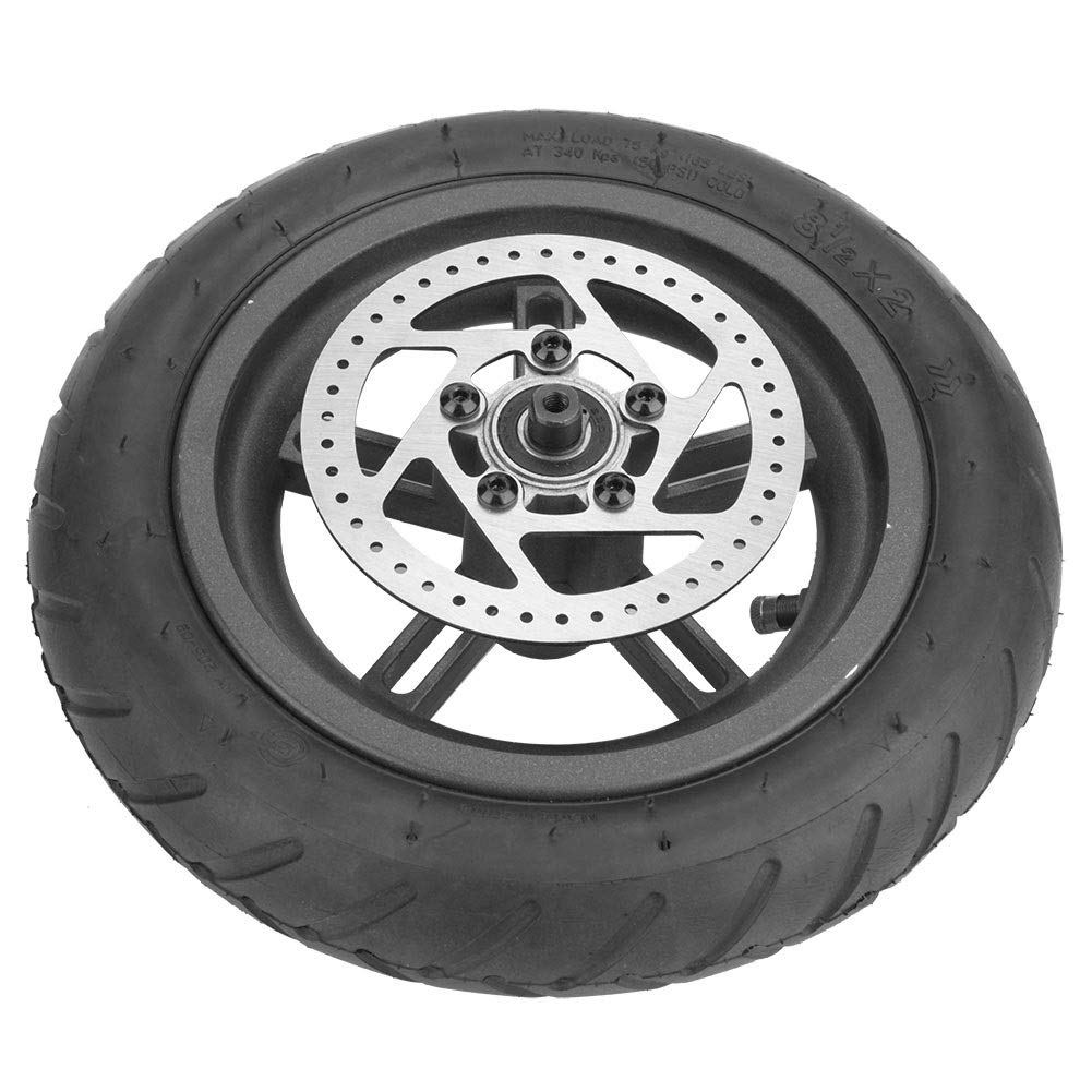 VOBOR Rear Wheel Scooter Tire, Disc Brake Tire with Hub and Brake Disc M365 Electric Scooter Rear Tire Replacement Wheels Pneumatic Rear Wheel Tire Electric Scooter Tire