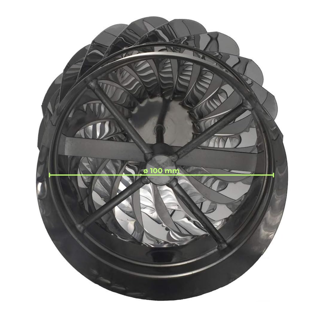 EINSIDE chimney cap stainless steel AISI 304, swiveling chimney ball cap, chimney cap ventilation cap stove 100 mm.