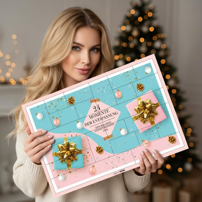 Wellness advent calendar for women 2025 puzzle | 24 moments of relaxation with beauty, care, and well-being products - natural cosmetics, tea, oils, candles, wellness accessories - gift idea for women