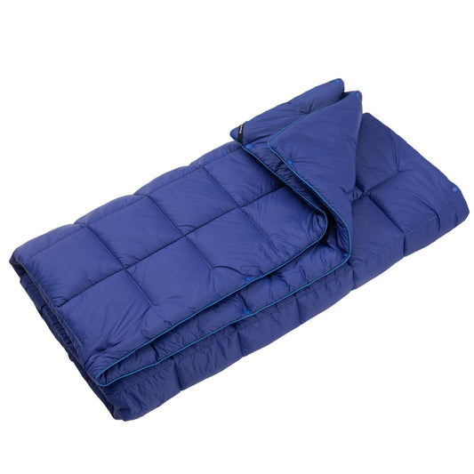 KingCamp Lightweight Camping Blanket, multifunctional and warm quilt with snap button, water-resistant, for travel, airplane, hiking, picnic.