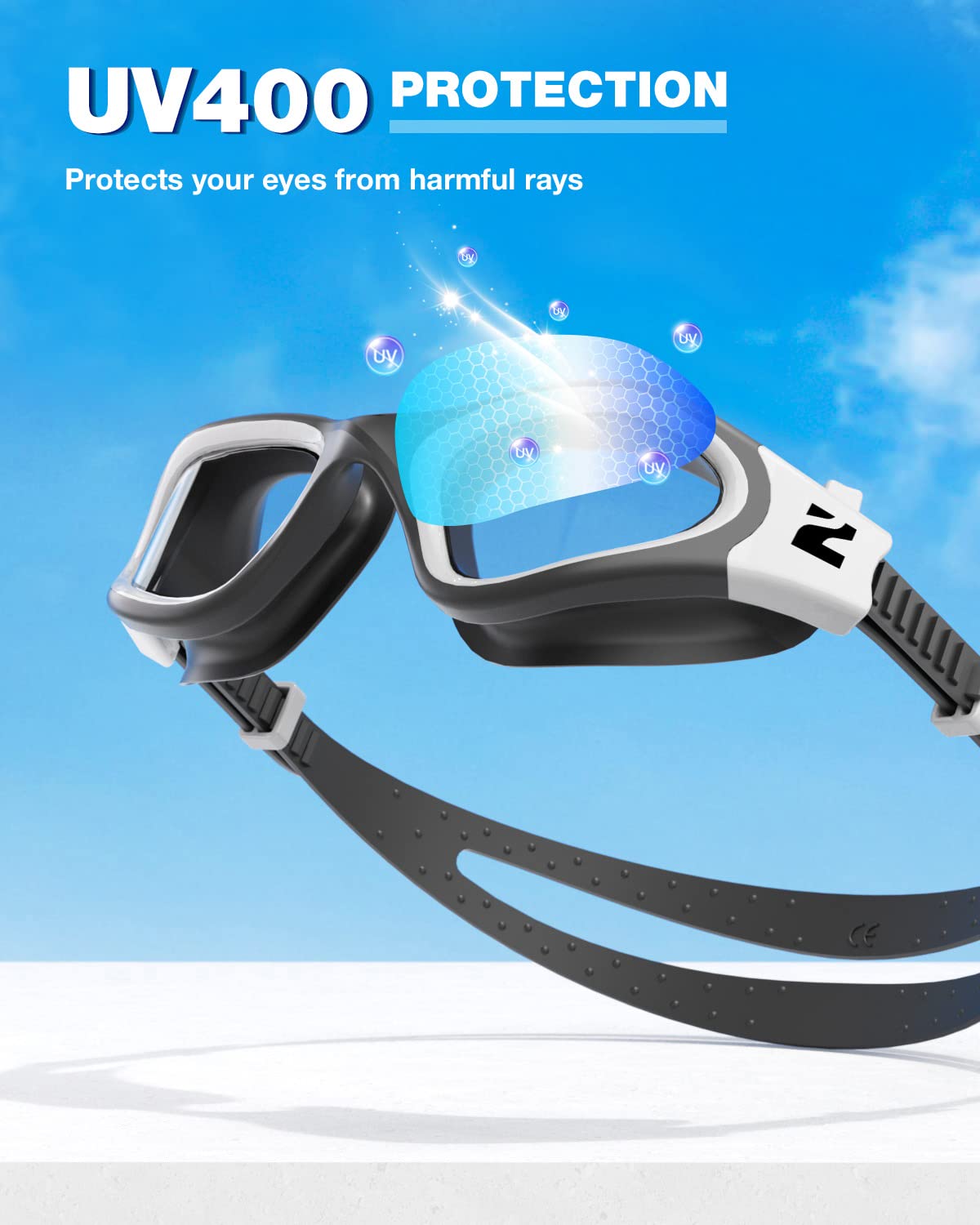ZIONOR swim goggles, G1SE swim goggles for men and women with UV protection anti-fog comfort professional swim goggles.