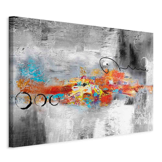 murando - Acoustic image abstract 120x80 cm 1 piece pictures acoustic foam soundproofing art acoustic panels wall panels soundproofing sound absorber structure texture silver painted - a-A-0884-b-a