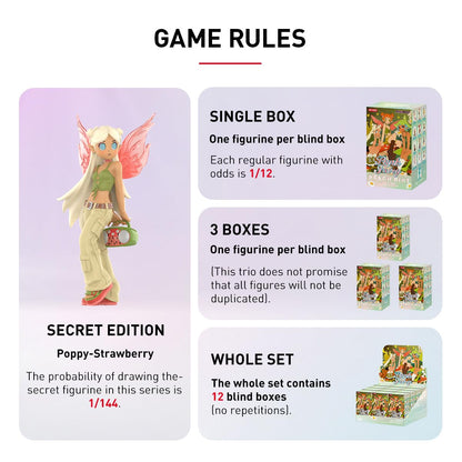 POP MART Peach Riot Punk Fairy Series 3PC Action Figures Collectible Art Toy Collectibles Collection Toy Figures Gift