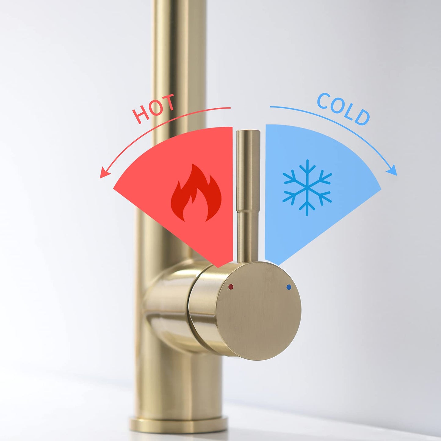TIMACO Brushed Gold Kitchen Faucet with Pull-Out Sprayer Kitchen Sink Faucet 360° Swivel Mixer Tap for Kitchen Sink Single Handle Faucet for Kitchen Sink Dishwashing Faucet