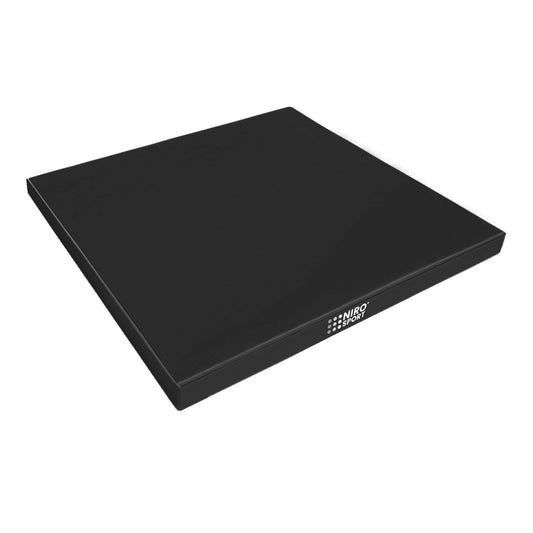 NiroSport Soft floor mat 100 x 100 x 8 cm Gymnastics mat Exercise mat Training mat Floor mat Protective mat, (Black)