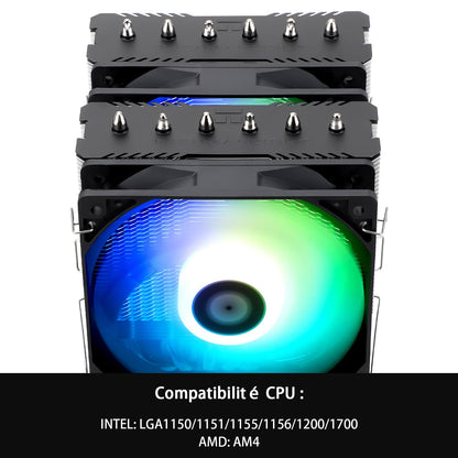 Thermalright Peerless Assassin 120 SE ARGB CPU Air Cooler, 6 Heatpipes CPU Cooler, Dual 120mm TL-C12C-S PWM Fans, Aluminum heatsink cover, for AM4/AM5/Intel LGA1851/1700/1150/1151/1200.