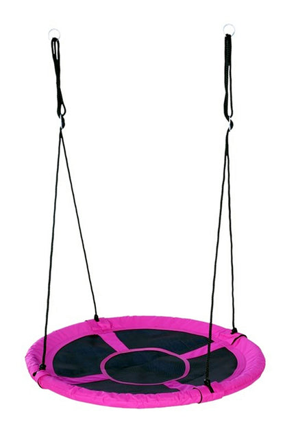 Izzy Nest Outdoor Swing, Textilene PE plastic, Weatherproof, Soft Nest, Multi-child swing up to 150kg - Pink 110Dx110Wx180Hcm