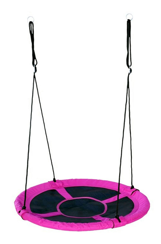 Izzy Nest Outdoor Swing, Textilene PE plastic, Weatherproof, Soft Nest, Multi-child swing up to 150kg - Pink 110Dx110Wx180Hcm