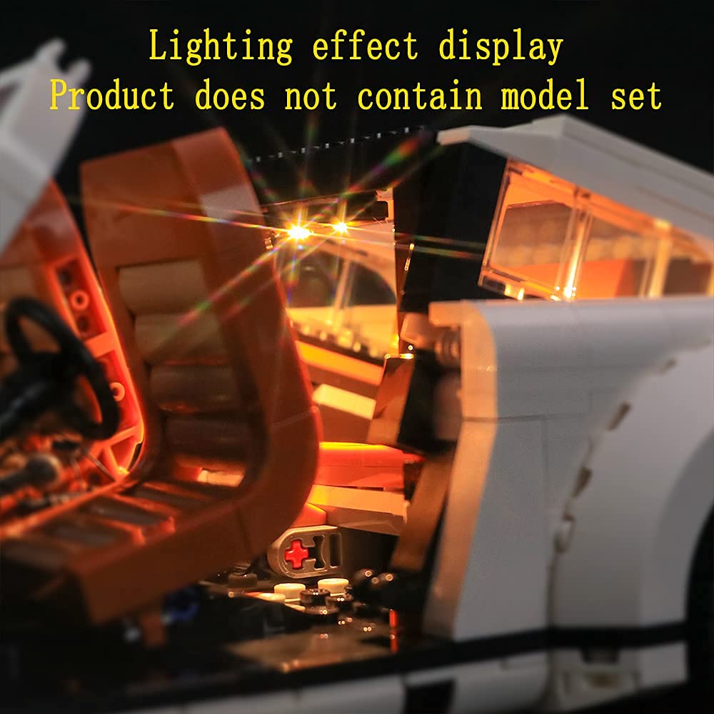 GEAMENT LED Light Kit for 2021 Porsche 911 - Compatible with Lego 10295 Creator Expert model (model set not included)