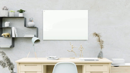 ALLboards Glassboard Magnetic White 100x80cm, Frameless, Glass Writing Board, Magnetic Board, Tempered Glass