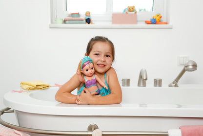 BABY born Mermaid 43cm, doll with long hair to style and light-up tail, for children ages 3 and up, batteries required, 837351 Zapf Creation.