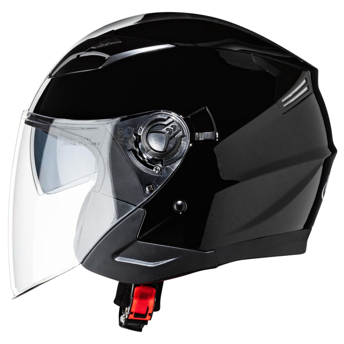 VINZ Calobra Jet helmet with sun visor and visor | scooter helmet motorcycle helmet | ECE 22.06 certified | in size XS-XXL - black