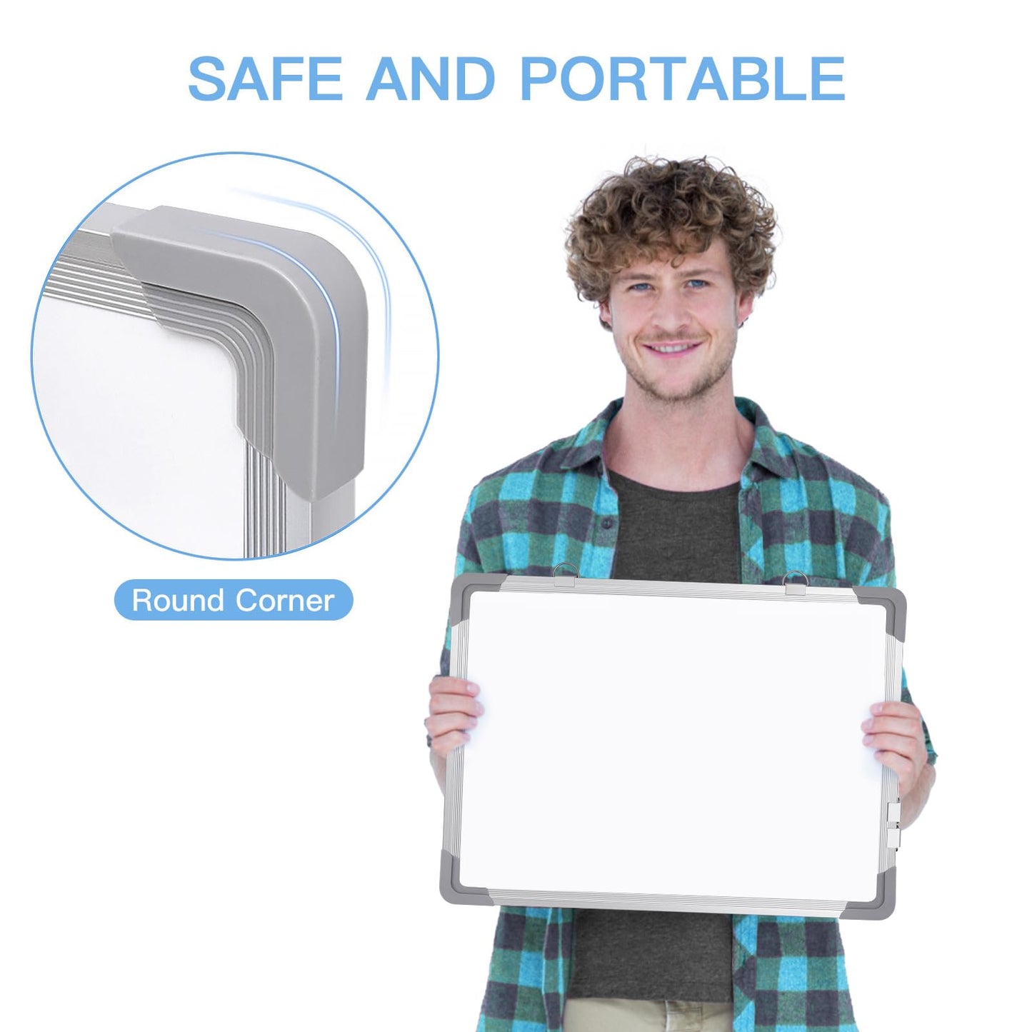 Whiteboard Weekly Planner Magnetic, Small 40x30cm Magnetic Whiteboard Calendar, Wall Hanging Double-sided Board for Planning, To Do List, Drawing, School, Home, Office