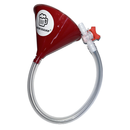 Beerchamp Beer Funnel - Drinking Funnel - Drinking game - Party funnel - Beer chug - Stopcock - Funnel - Valve - Party game - Festival funnel
