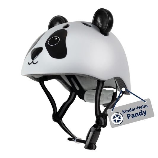HUDORA Unisex Children's Helmet Pandy, Size 48-52, Helmet, White-Black, 48-52 cm