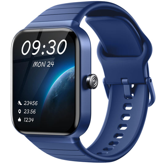 Smartwatch for men and women with phone function Alexa integrated - Fitness watch 100+ sports modes - Smartwatch 1.8 inches & IP68, pedometer watch for Android iOS with heart rate monitor SpO2 stress sleep monitor - blue