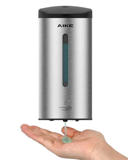 AIKE AK1205E Automatic Soap Dispenser Wall Mount, Commercial Large Capacity Stainless Steel Liquid Dispenser for Dining Room and Restroom.