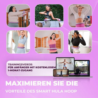 Swiss Activa+ S5.S Silent Hula Hoop hoop for adults with counter 60-112cm - Extra quiet - Doesn't fall down for women to lose weight - Smarter fitness with weight