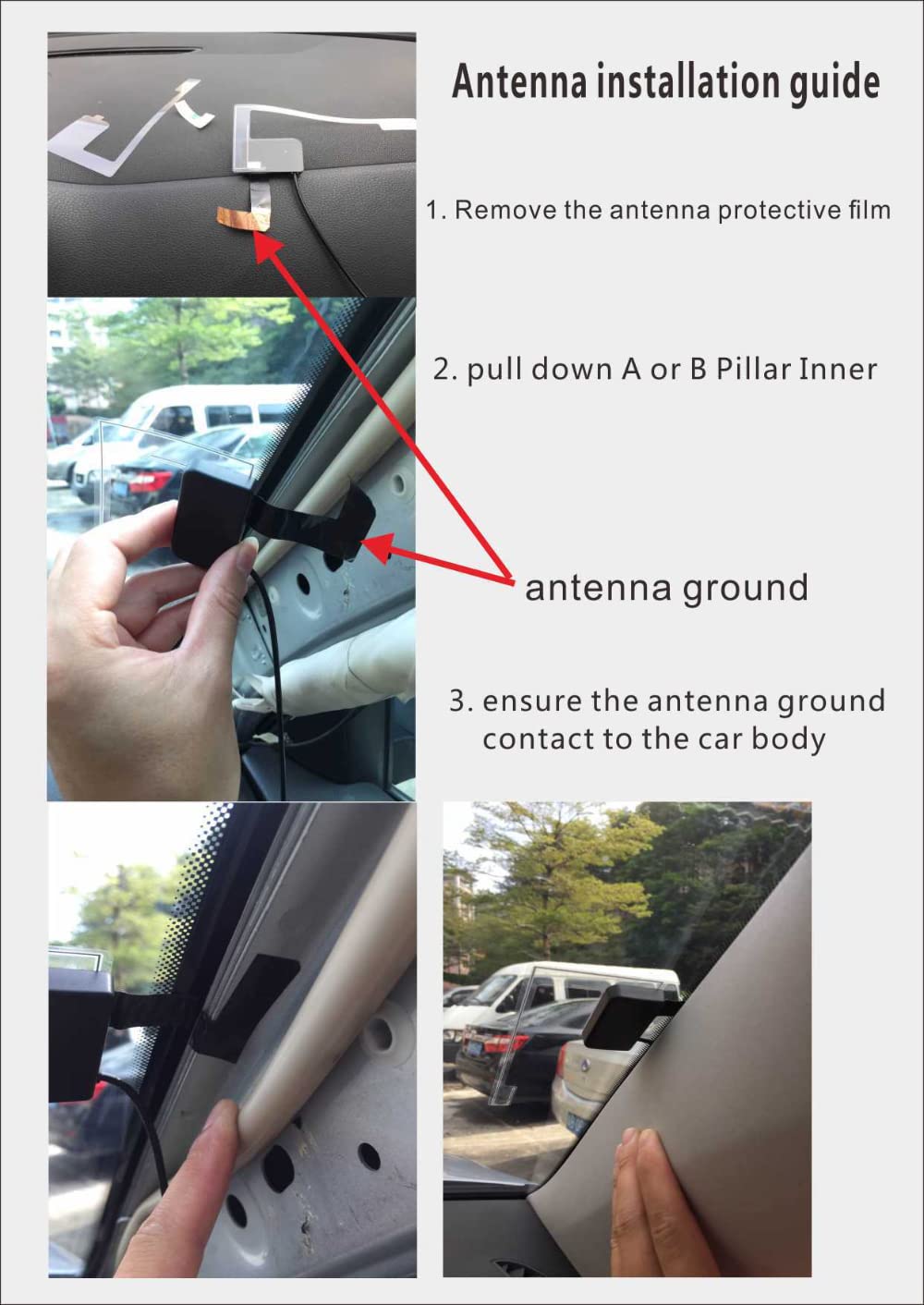 DollaTek DAB Radio Receiver in-Car Antenna Digital DAB+ Adapter Tuner Box Audio USB Amplified Loop Antenna Decoding Radio Reception for Android