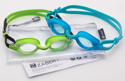 ZABERT Children's Swim Goggles, Swim Goggles Chlorine Goggles for Teens Kids Child Junior Boys Girls 2 3 4 5 6 7 8 9 10 Years Blue Turquoise Black Green