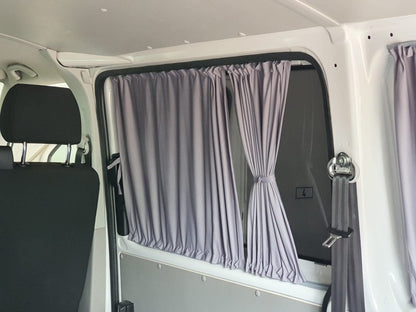 BREMER SEAT COVERS custom made curtains curtains sun protection compatible with VW T5 T6 T6.1 Transporter Caravelle long wheelbase with tailgate in grey camping accessories motorhome accessories camper curtain set 718
