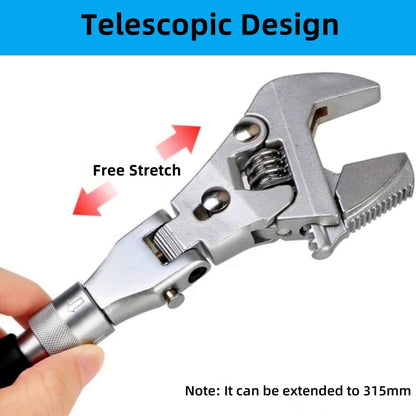 JTZXJJX Flexhead Adjustable Wrench, multifunctional, adjustable quick pipe wrench, repair tool