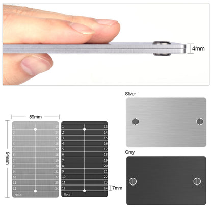 Crypto Seed Storage, Bitcoin Cold Wallet Backup - BIP39 12 or 24 Word Recovery Phrase Backup Crypto Wallet with Engraving Pen (Double) (Gray)
