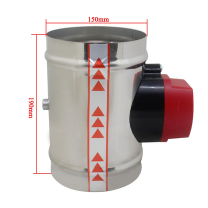 1 piece 220v HVAC motorized damper air throttle ventilation damper electric diameter 80 100 125 150 200 250 300 250 400 mm (height 190mm + outer diameter 150mm)