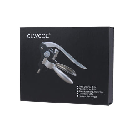 CLWCOE corkscrew, wine opener with gift box, sommelier sets with bottle opener, wine aerator, foil cutter, wine pump, bottle stoppers, drip rings, wine stopper pourers, replacement screws for wine.