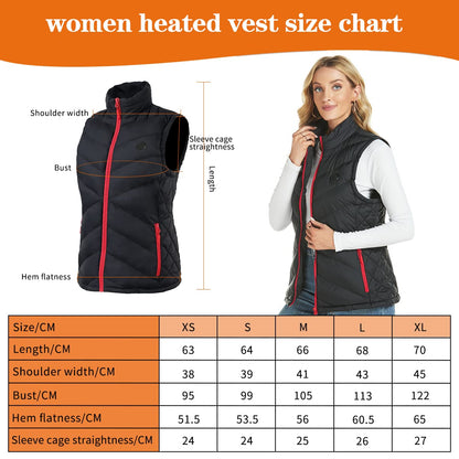 Unzip Heated Vest for Women with Battery Pack, Lightweight Electric Heated Vest for Women, Rechargeable USB Vest with Pockets, Warm Winter Slim Fit Vest Fishing Outdoor Hiking Hunting Vest