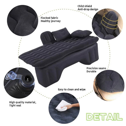 Inflatable car mattress, Rücksitz air mattress, sleep bed for camping, hiking, travel.