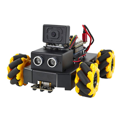Yahboom UNO R3 AI Smart Robot Kit with Mecanum Wheel and ESP32 Camera. App Control for FPV Video. Great for STEM Programming Education. Perfect for Kids interested in Electronics.