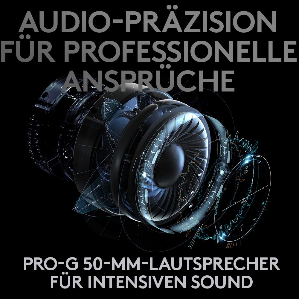 Logitech G PRO X LIGHTSPEED Wireless Gaming Headset with Blue VO!CE microphone filter technology, PRO G 50mm speakers, DTS Headphone: X 2.0, 20+ hours battery life, PC, PS5, PS4, Switch - Black
