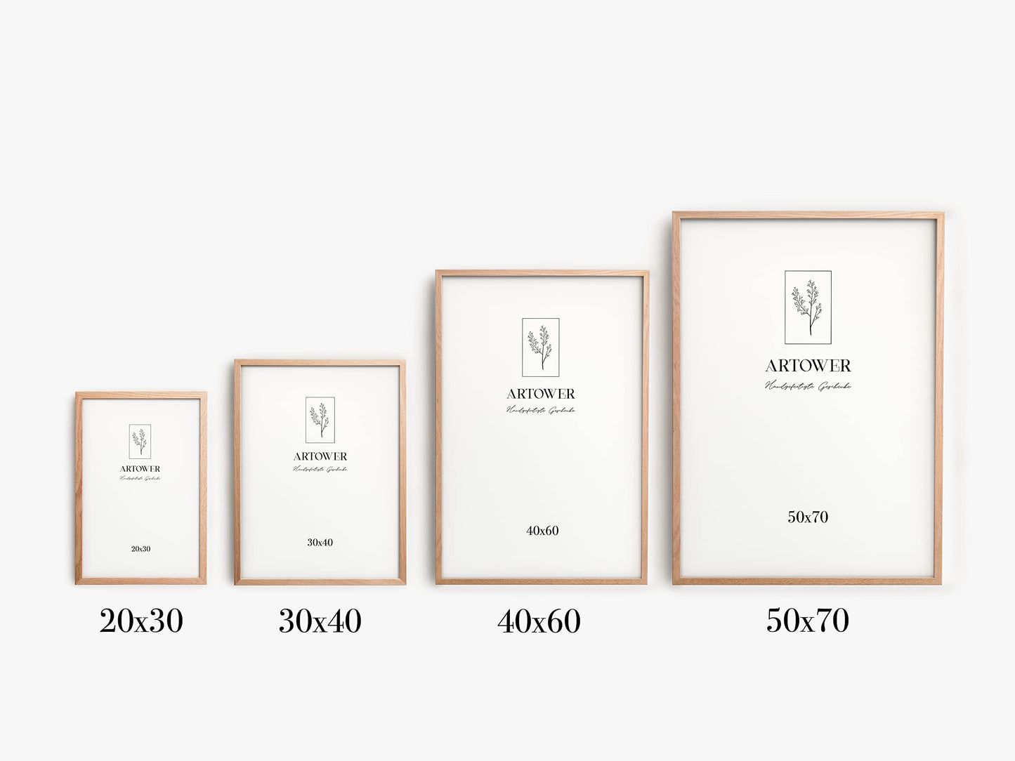 Artower picture frame for 30x40 cm | Natural oak wood | With shatterproof acrylic glass | Large photo frame | Oak Wood Picture Frame | Picture Frame Set