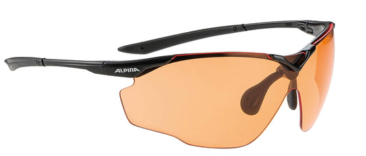ALPINA SPLINTER SHIELD V - Photochromic, shatterproof & anti-fog sports and cycling glasses with 100% UV protection for adults, black, One Size