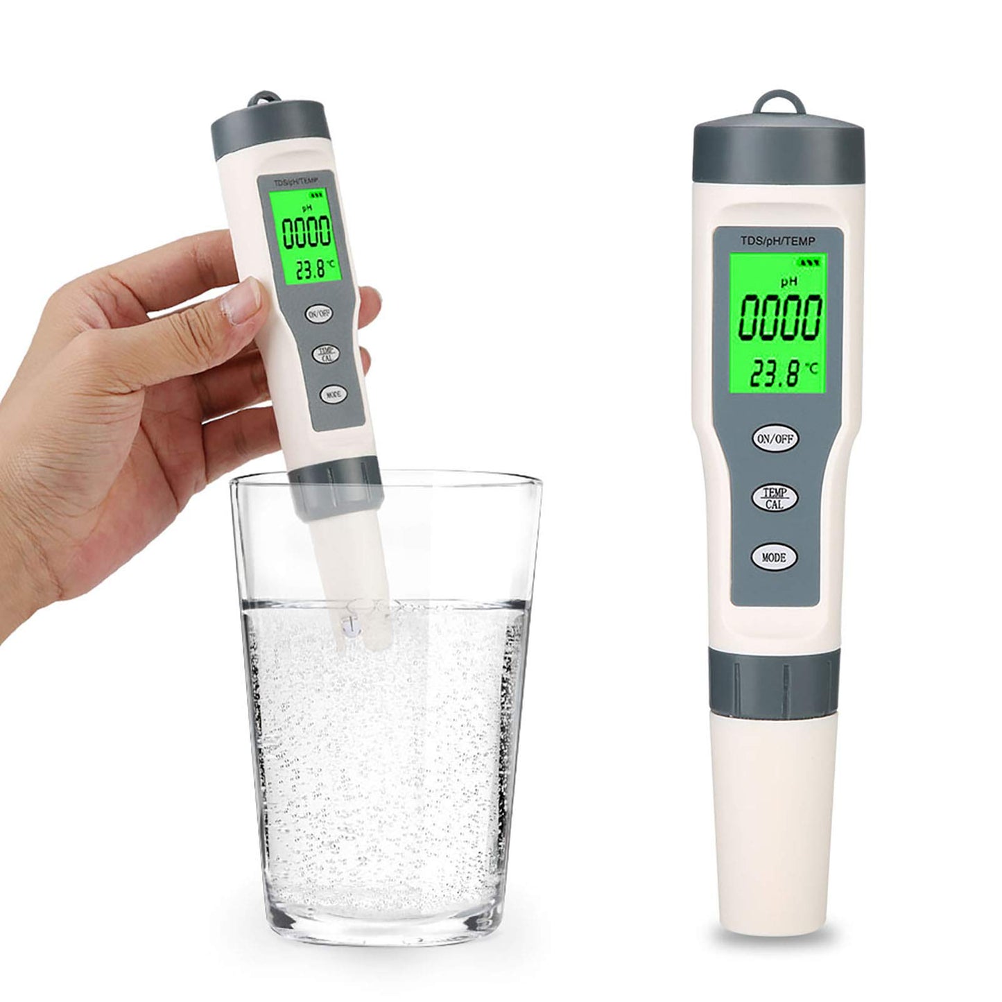 Haofy 3-in-1 water tester TDS meter, digital TDS and pH and temperature meter for drinking water, pool, aquarium.