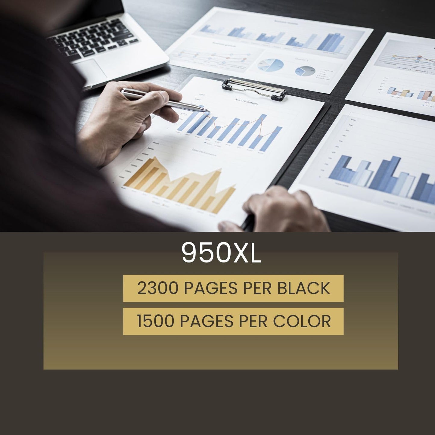 950XL 951XL Multipack Printer Cartridges Compatible for HP 950 XL/951XL Multipack Cartridges Officejet Pro 8600 8610 8100 8615 8616 8620 8625 8630 8640 8660 251dw 276dw 4 Pack