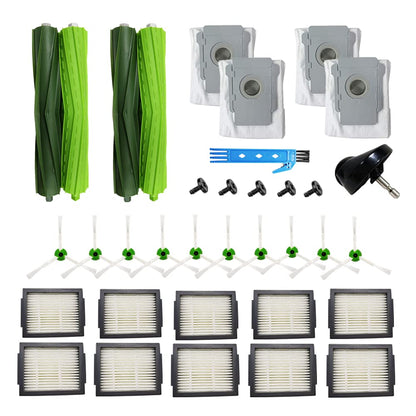 Spare parts for iRobot Roomba i7 i7+ i7 Plus E5 E6 E7 i3 i3+ i4 i4+ i6 i6+ i8 i8+/Plus j7 (7150) j7+ (7550) robot vacuum accessories rubber brushes HEPA filters trash bags side brushes