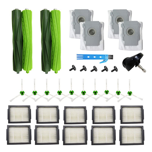 Spare parts for iRobot Roomba i7 i7+ i7 Plus E5 E6 E7 i3 i3+ i4 i4+ i6 i6+ i8 i8+/Plus j7 (7150) j7+ (7550) robot vacuum accessories rubber brushes HEPA filters trash bags side brushes