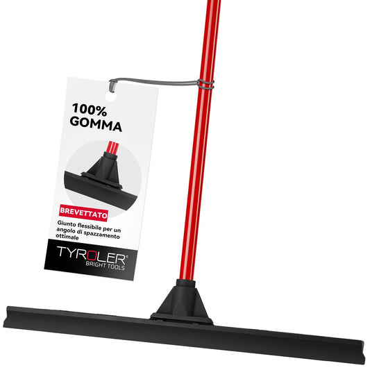 Tyrolean water squeegee floor wiper 60cm rubber blade with squeegee floor | Water squeegee with handle 4-piece handle 140cm | Water squeegee floor suitable for all surfaces, squeegee shower floor